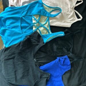 Lot of 5 dance leotards